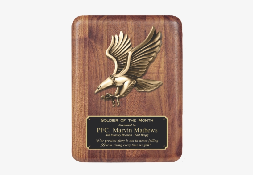 Walnut Eagle Plaque - Personalized Walnut Eagle Plaque, transparent png