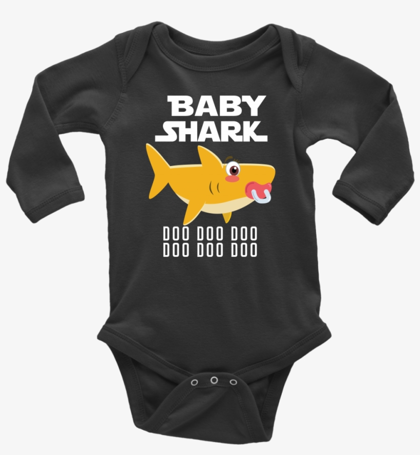 Official Vnsupertramp Baby Shark Long Sleeve Baby Bodysuit - Allthisgraceboutique Hello Fall - Hello Fall Shirt, transparent png