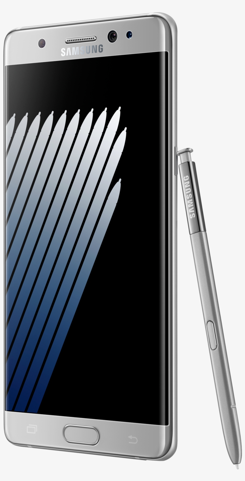 02 Galaxy Note7 Silver - Samsung Galaxy Note7 - 64 Gb - Titanium Silver - Unlocked, transparent png