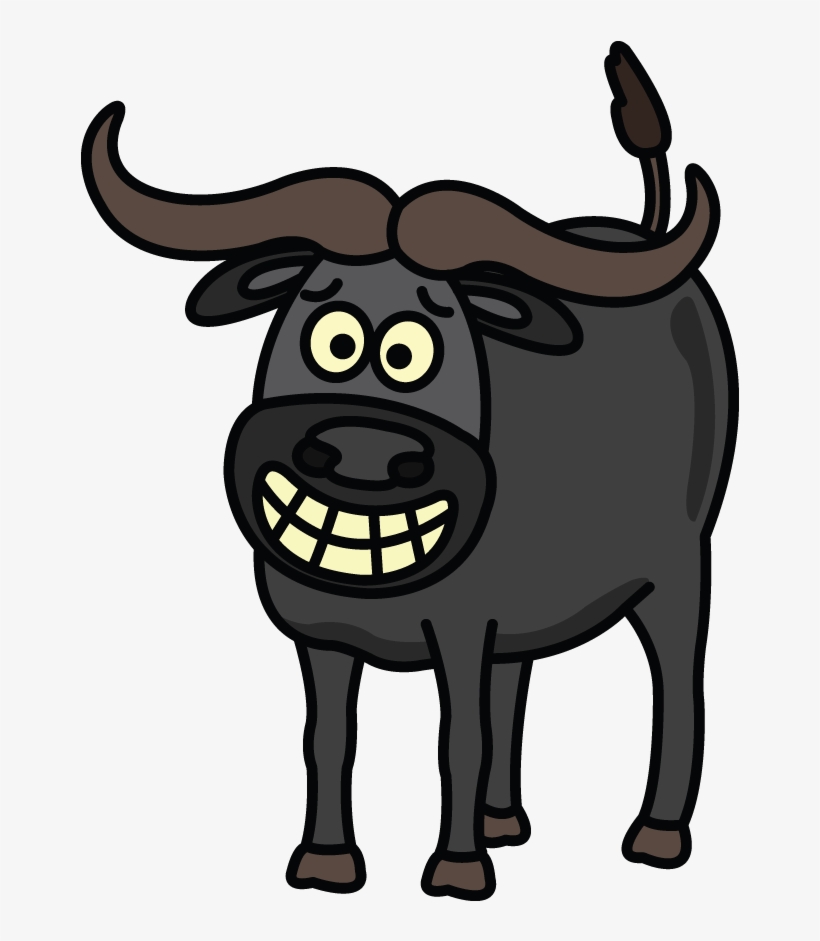 Draw A Cartoon Buffalo, transparent png