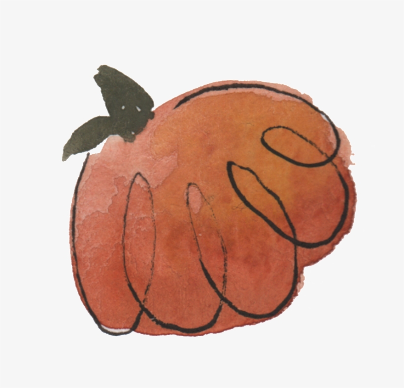 Pumpkin Watercolor Hand Painted Transparent - Portable Network Graphics, transparent png