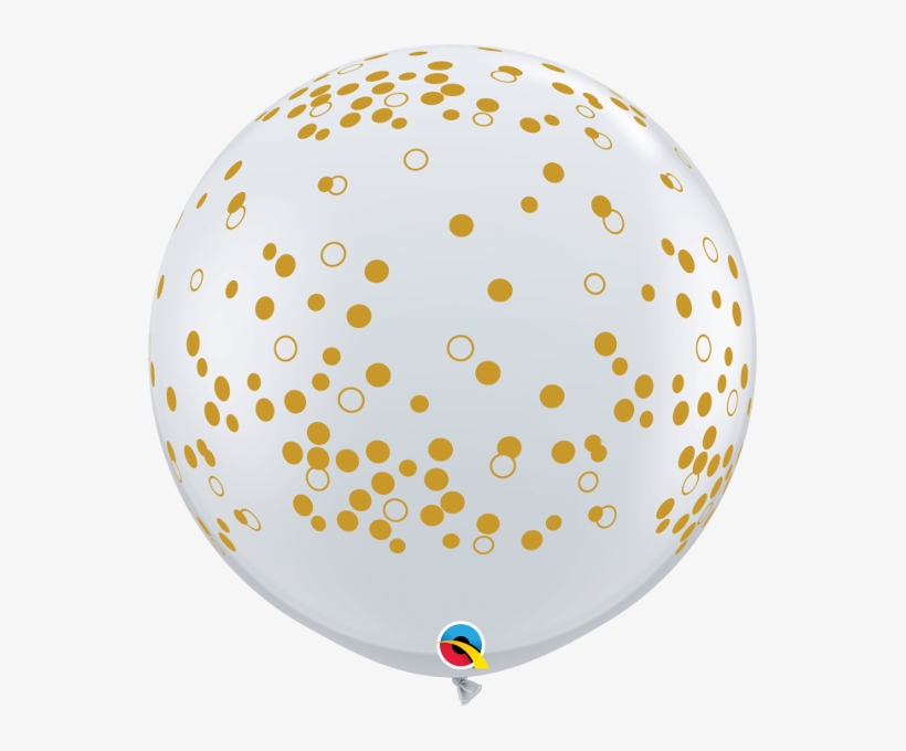 3' Diamond Clear Confetti Dots Around Balloon - Balloon, transparent png