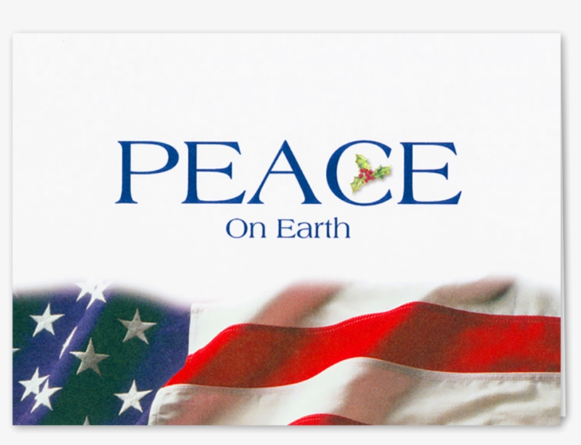 Picture Of Patriotic Peace On Earth Greeting Card - Handstands United States Flag Soft Fabric And Natural, transparent png