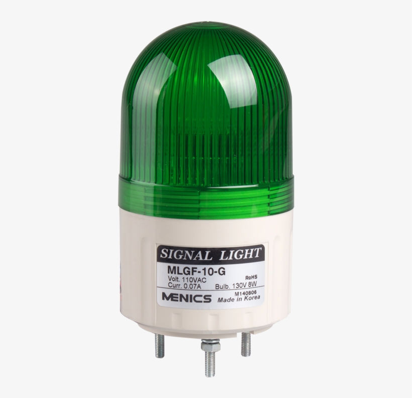 Beacon Steady & Flashing Light, 66mm Green Lens, Stud - Light, transparent png