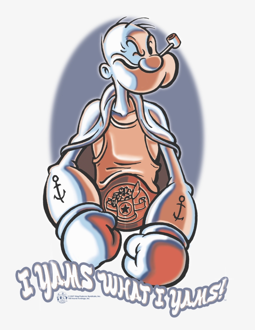 Popeye I Yams Pullover Hoodie - Popeye-i Yams T-shirt Size S, transparent png