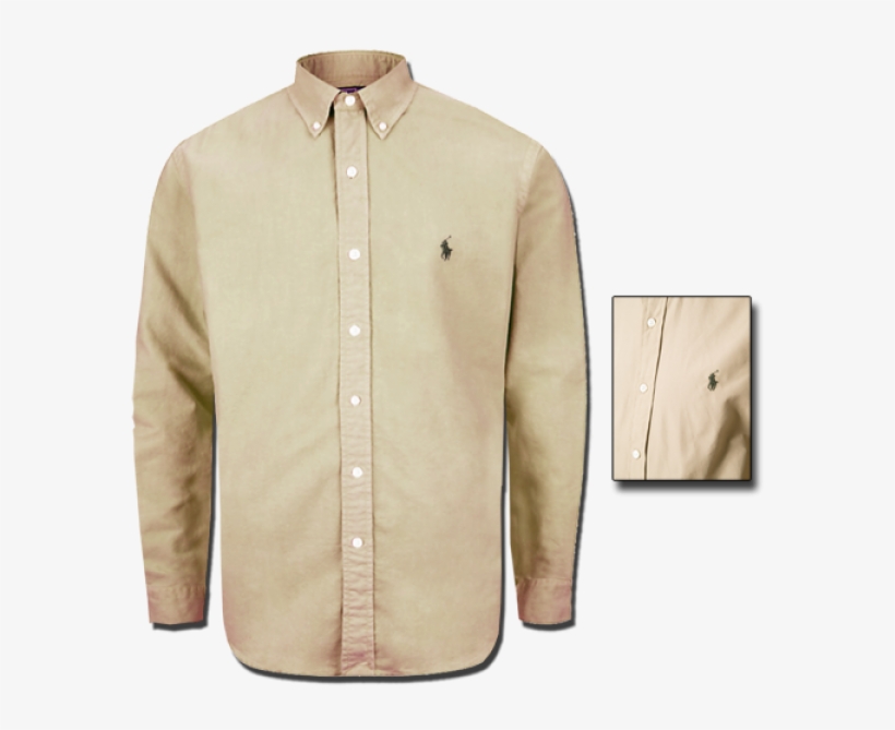 ~ralph Lauren Plain Brown Small Pony Custom Fit Long - Brown Ralph Lauren Button Up, transparent png