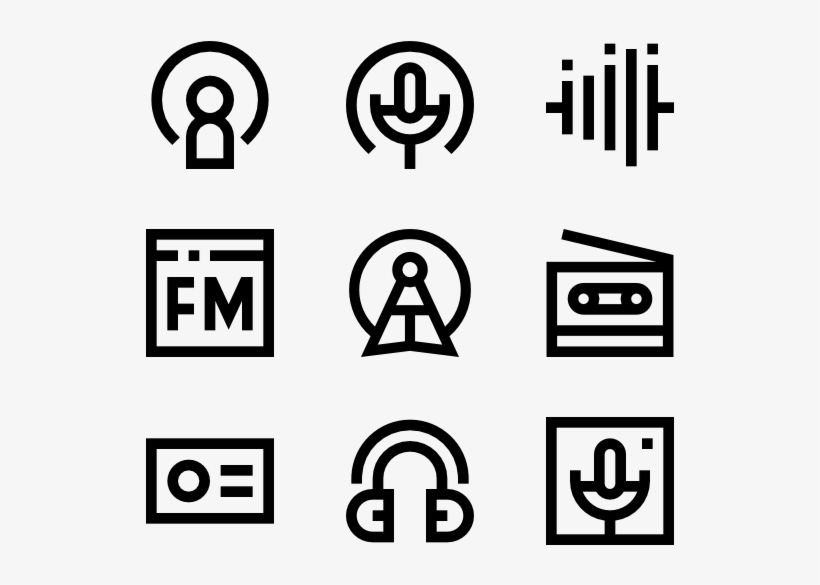 Radio - Communicative Media Icons Png, transparent png