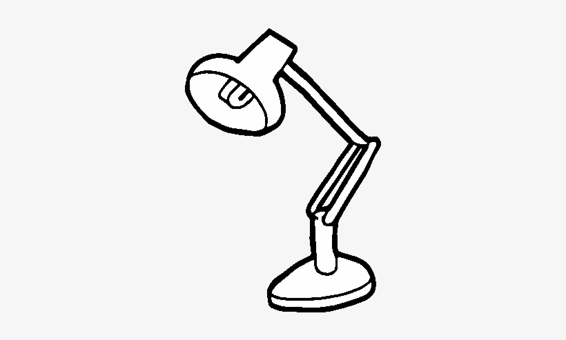 Dibujo De Lámpara De Estudio Para Colorear - Lampara Para Colorear, transparent png