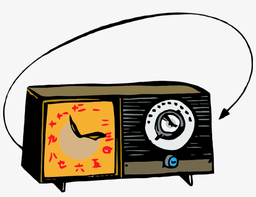 Radiocommunication Cliparts - Old Radio Cartoon Png, transparent png