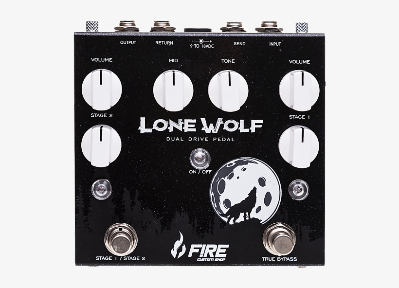 Fire Custom Shop Lone Wolf Dual Overdrive Pedal, transparent png