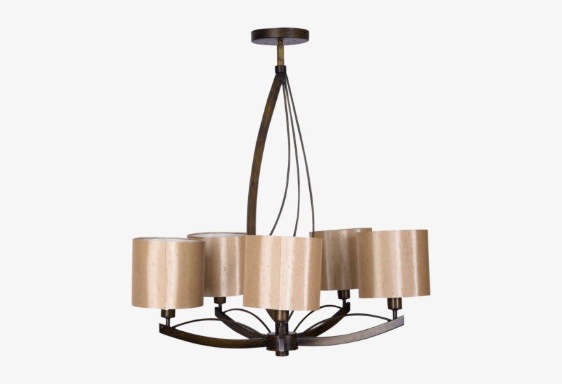 Lámpara Colgante De 5 Luces Mod - Chandelier, transparent png