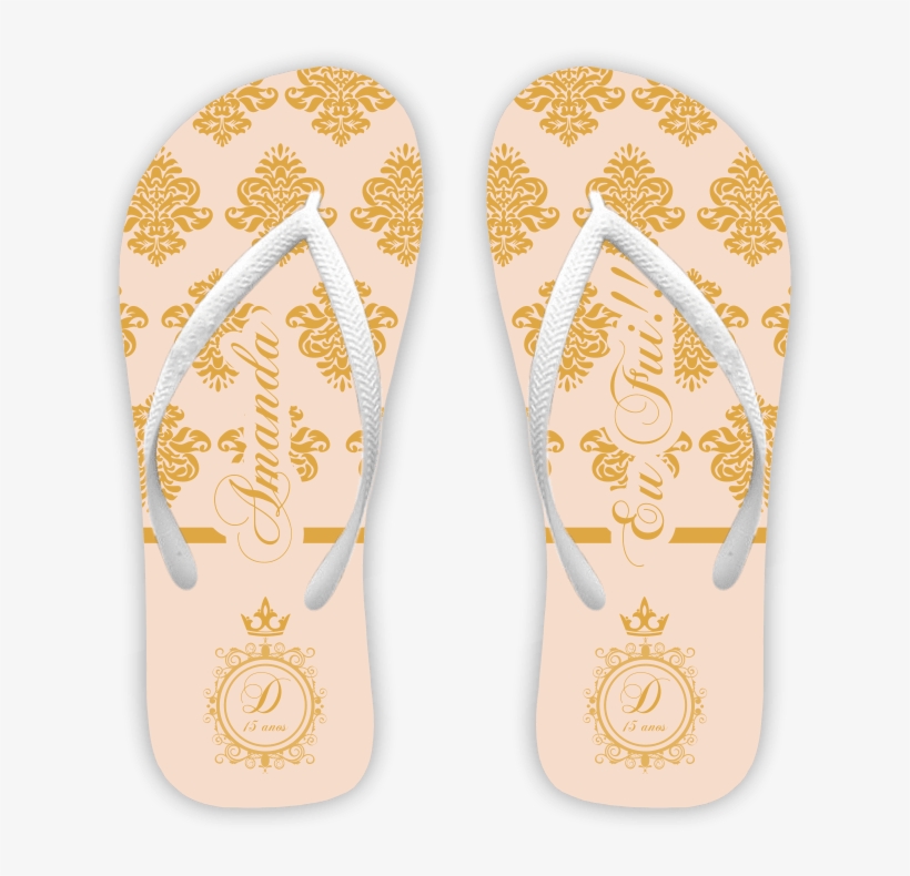 Chinelo 15 Anos Arabesco Com Monograma - Flip-flops, transparent png