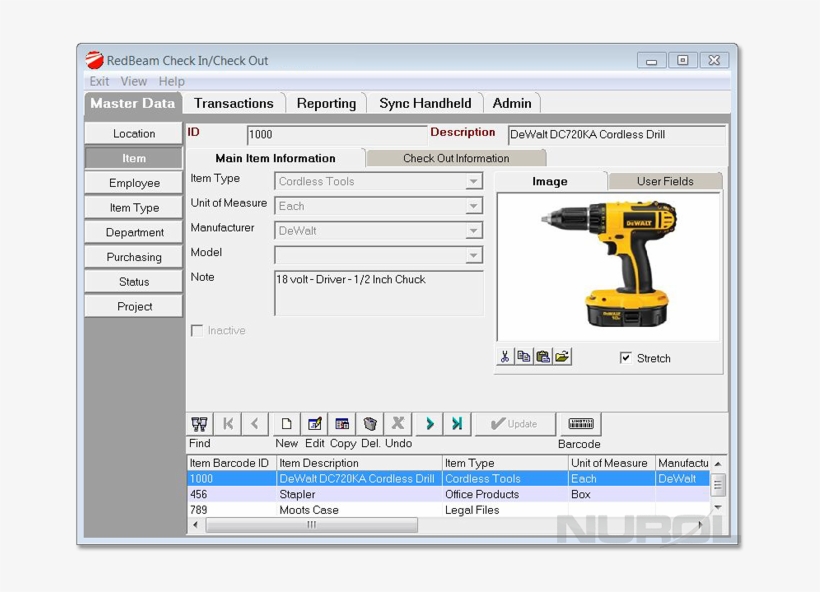 Redbeam Check In And Check Out Software - Dewalt Drill, transparent png