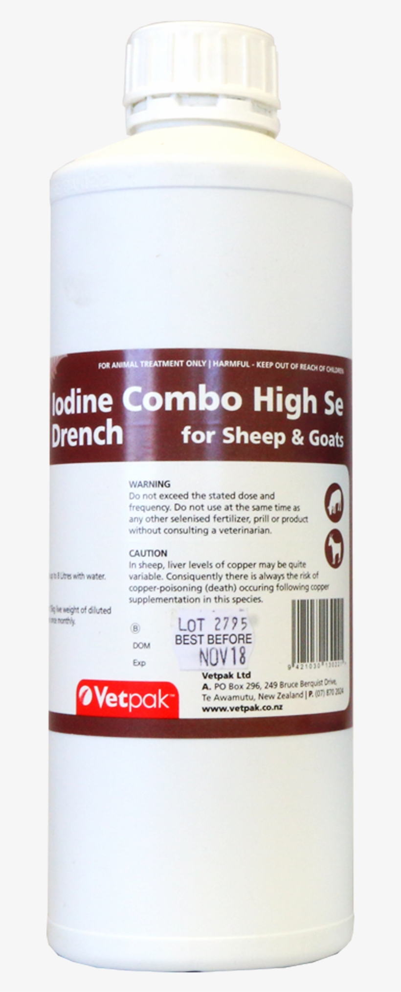 Iodine Combo Drench - Cylinder, transparent png