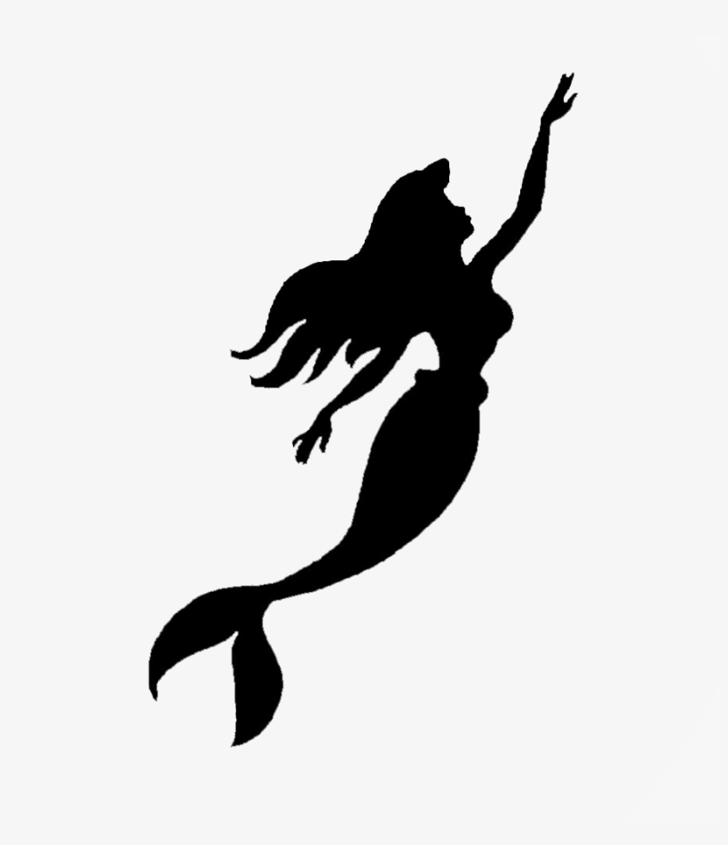 Little Mermaid Silhouette, transparent png