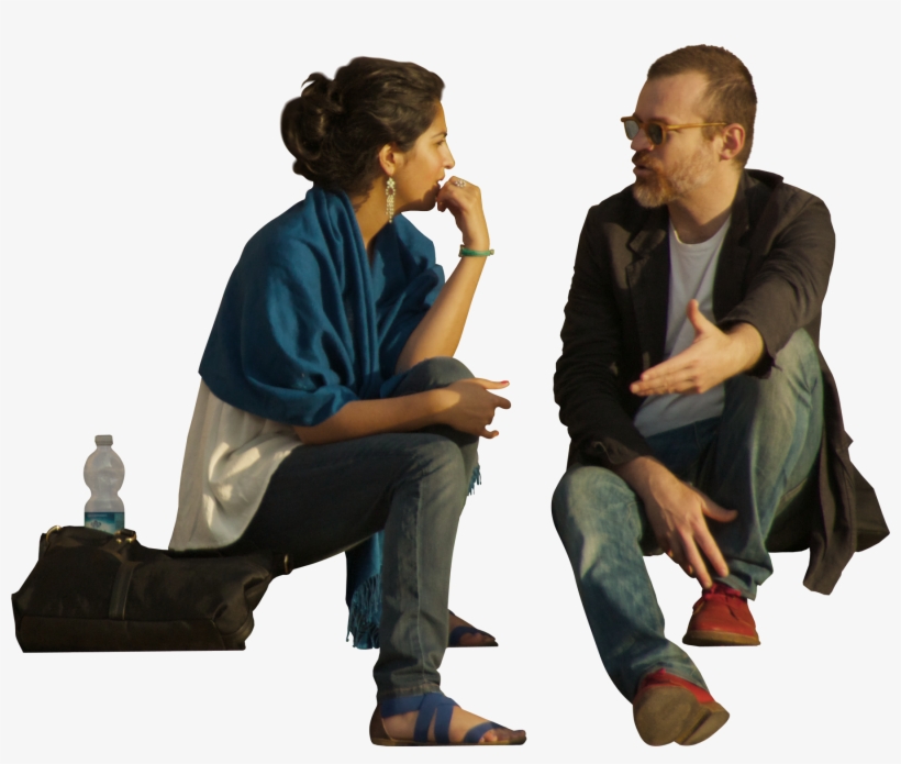 Índia Grupos Pareja Hombre Mujer Sentada Sentados - Couple Sitting Png, transparent png
