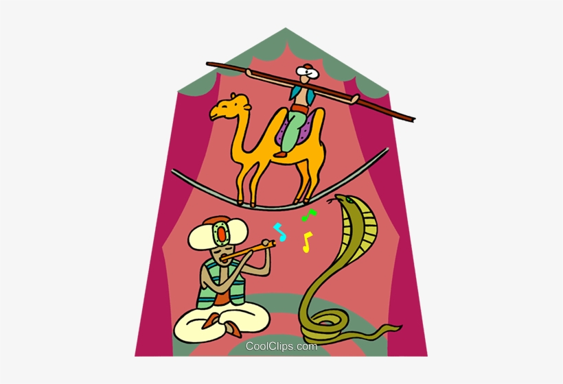 Tightrope Walker On Camel, Snake Charmer Royalty Free - Tightrope Walking, transparent png