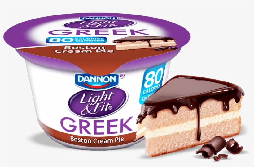 Boston Cream Pie Greek Yogurt - Light & Fit Yogurt, Greek, Nonfat, Cherry Chocolate, transparent png