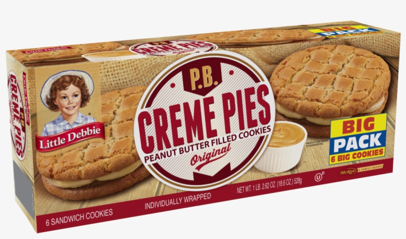 All Cookies - Little Debbie Pb Peanut Butter Creme Pies Big Pack, transparent png