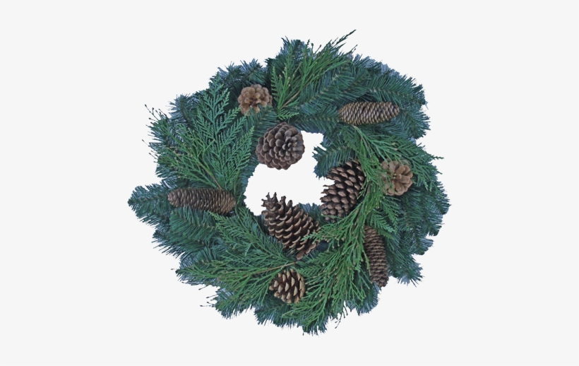 24" Douglas Fir/inc/cedar Wreath - Shortstraw Pine, transparent png
