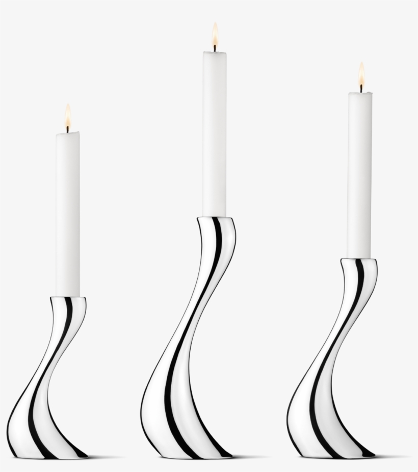 Georg Jensen Cobra Candlesticks Set Of 3, transparent png