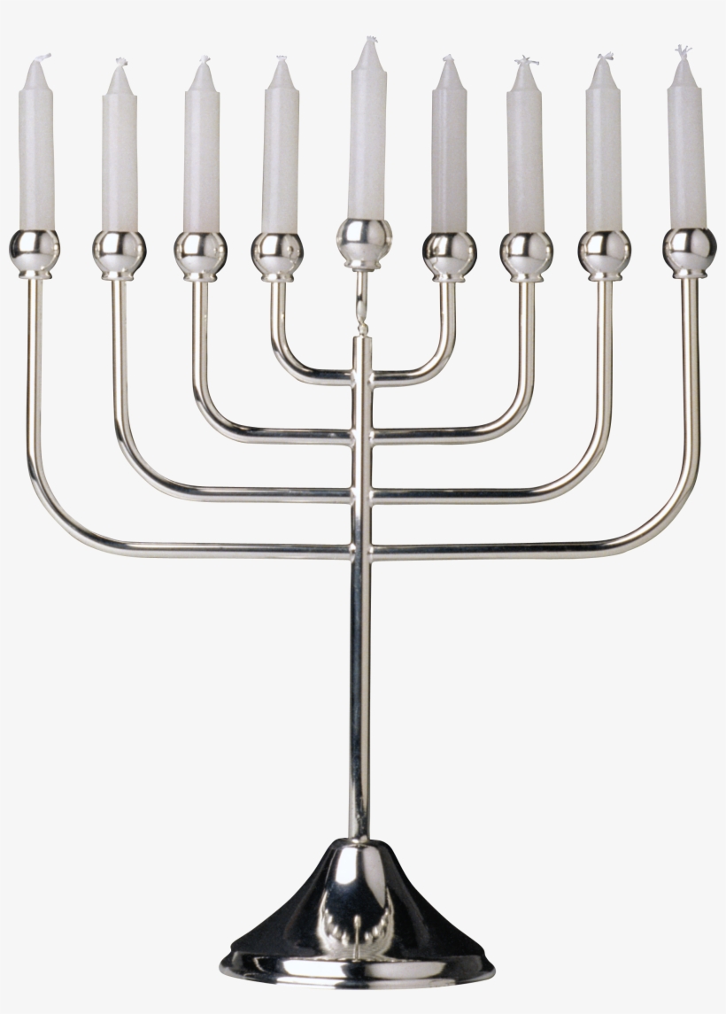 White Candle's Png Image - Menorah Transparent Background, transparent png