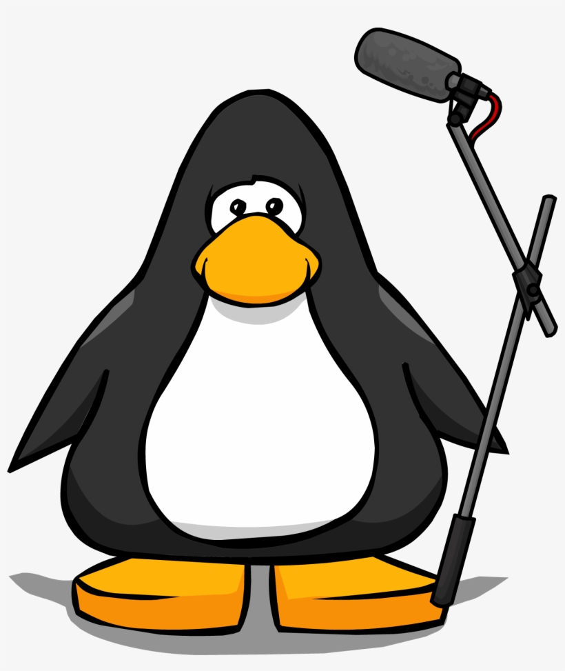 Boom Mic From A Player Card - Penguin With Hard Hat, transparent png