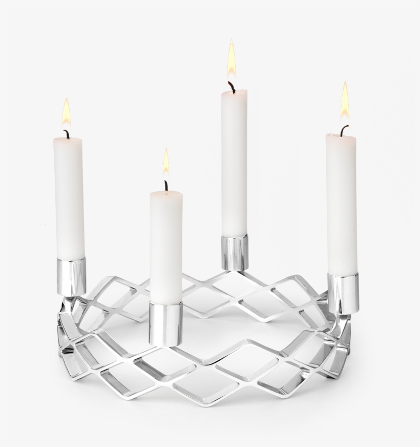 Advent Candle Holder Oe25 5 Silver Plated Karen - Candle, transparent png