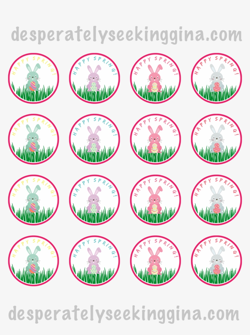 Happy Spring Bunny Printable - Prestobeads Custom Design Cat Earrings, transparent png