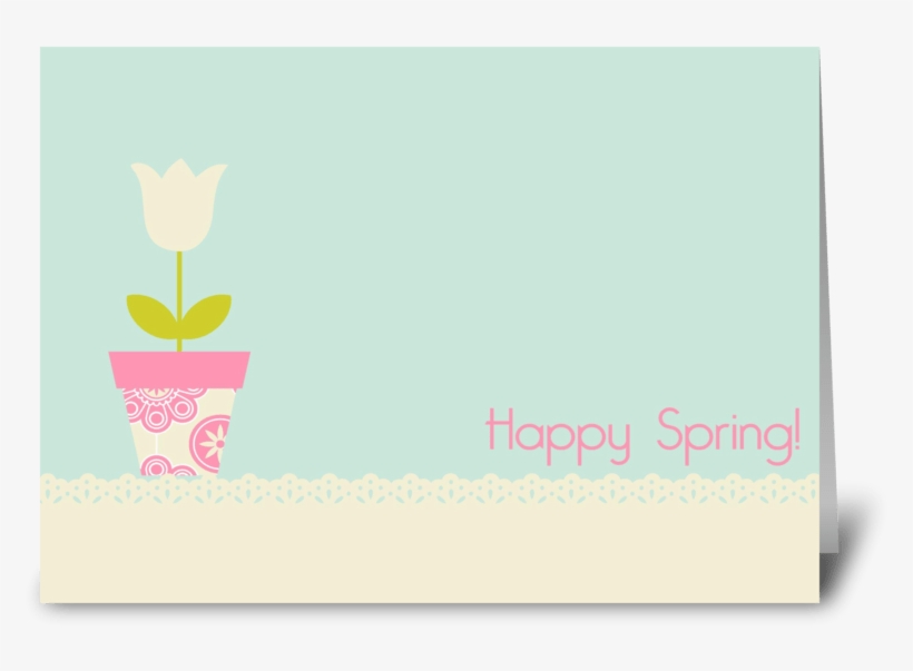 Happy Spring Greeting Card - Illustration, transparent png