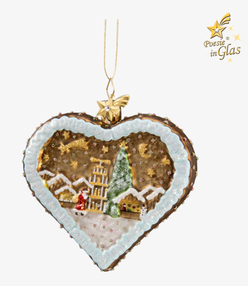 Christmas Tree Ornament Gingerbread Heart - Christmas Market, transparent png