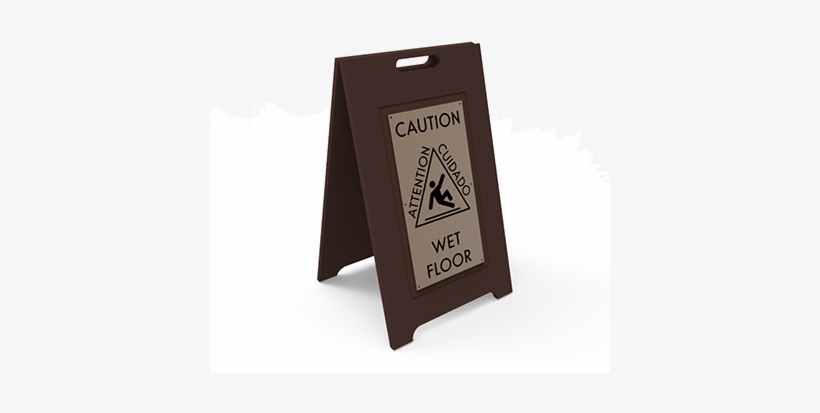 Brown Wet Floor Sign - Sign, transparent png
