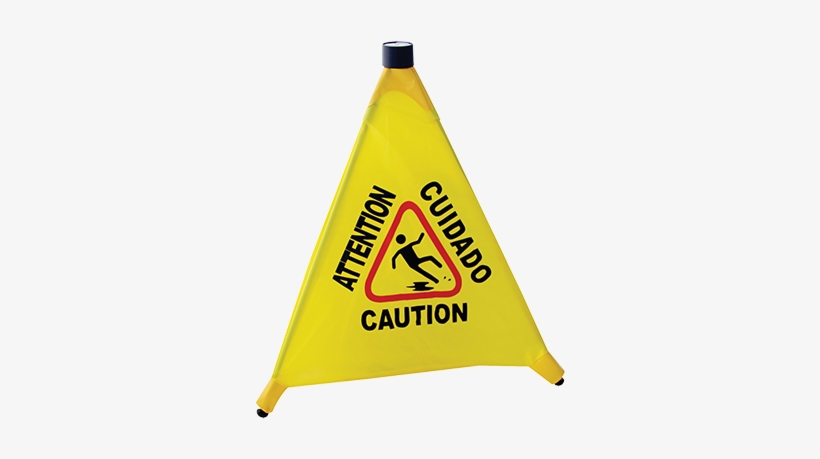 Crown Brands, Llc 8524 Sign, Wet Floor - Winco Csf-4 Caution Sign, Pop-up Safety Cone, transparent png