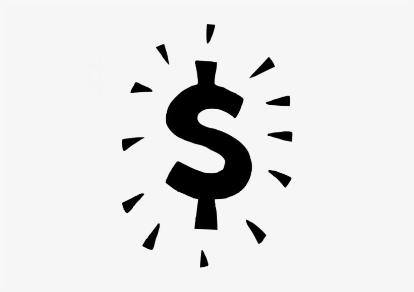 Dólar Ícono - Dollar Sign Clip Art Black And White, transparent png