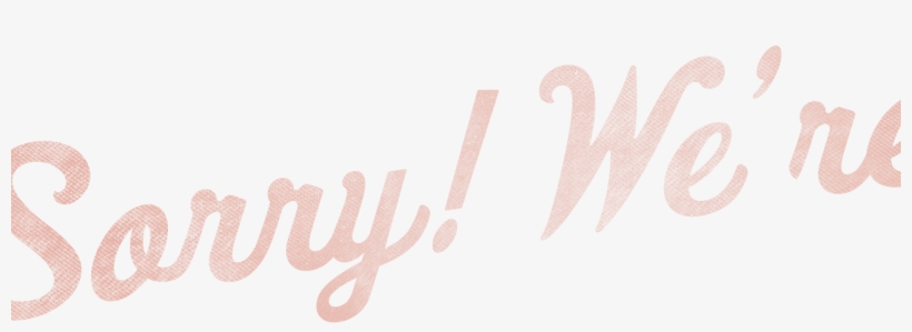 Sorry-were - We Re Back Poster, transparent png