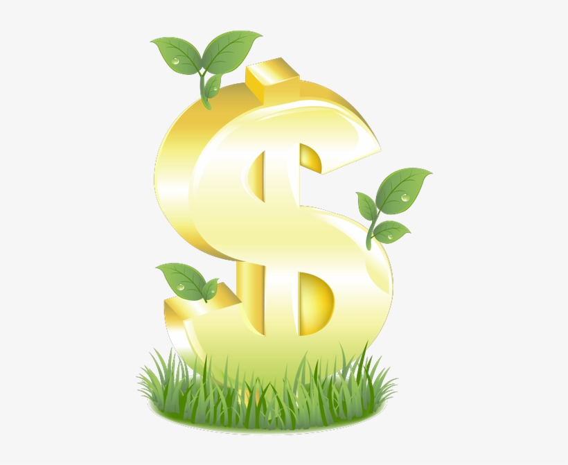 Знак Доллар, Зеленая Трава, Dollar Sign, Green Grass, - Dollar, transparent png
