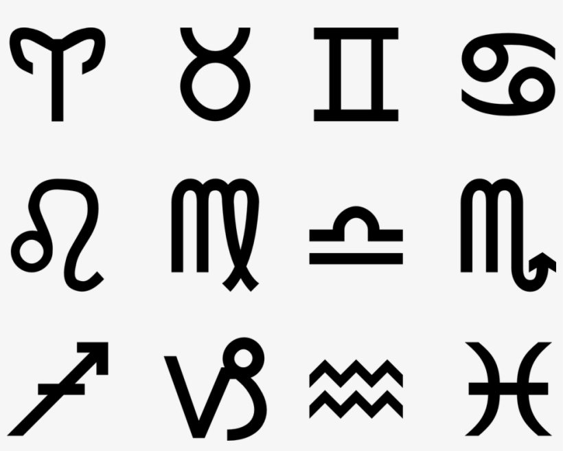 Signos Zodiacales Png - Zodiac Symbols Clip Art, transparent png