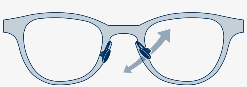 Adjustable Nose Pads Glasses Frames - Close-up, transparent png