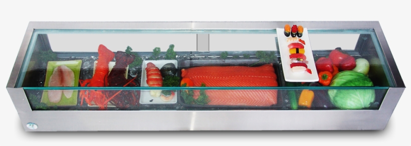 Rawbar Display Case- Remote - Sushi Case Display, transparent png