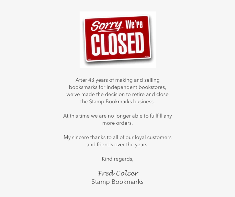 Stamp Bookmarks - - Closed Sign, transparent png