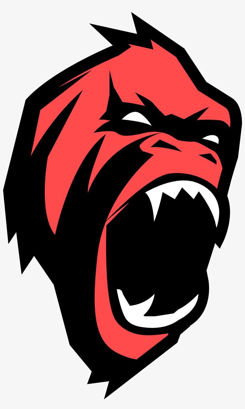 Gorilla Decal - Gorilla Roar Vector, transparent png