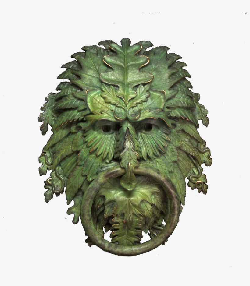 Greenman Door Knocker - Door Knocker, transparent png