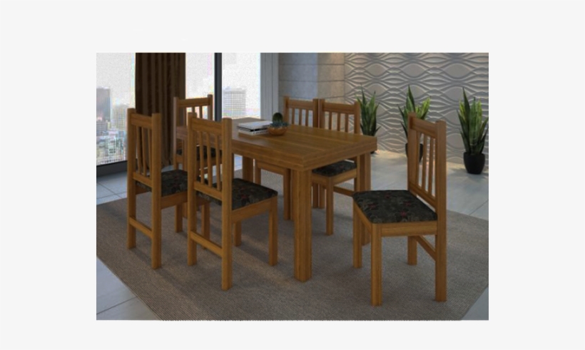 Imagen De Juego De Comedor Mesa 6 Sillas Cerejeira - Table, transparent png