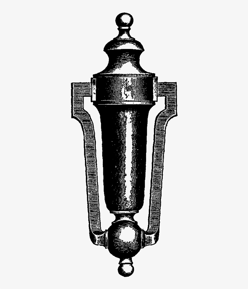 Free Door Knocker Digital Stamp - Illustration, transparent png