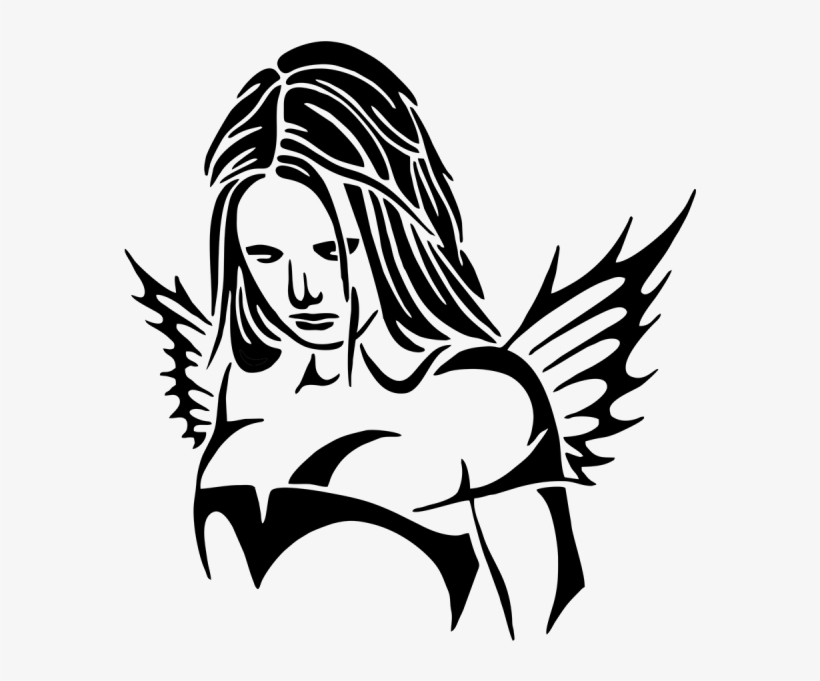 Angel Sexy Girl - Tribal Gothic, transparent png