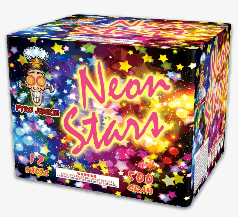 Neon Stars - Reminisce Ipt-001 25 Sheet It's Party Time Bokeh Double-sided, transparent png