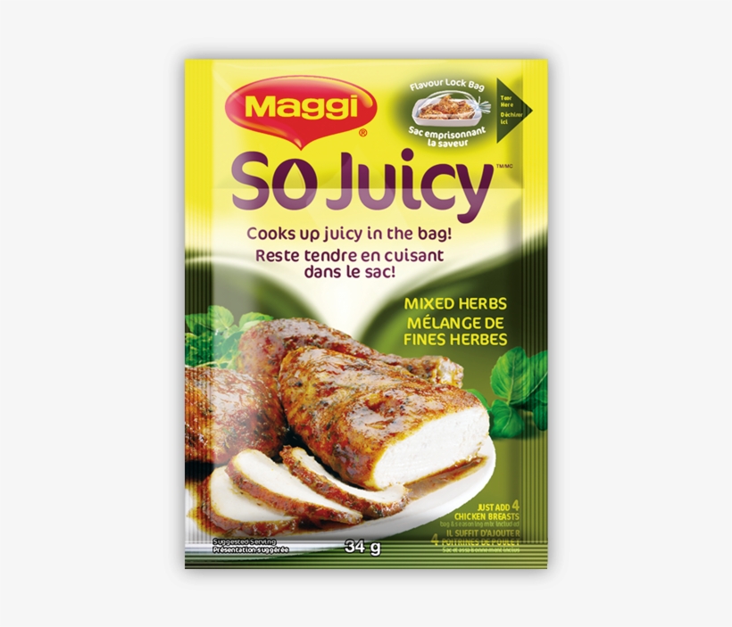 Alt Text Placeholder - Maggi So Juicy Mixed Herbs, transparent png