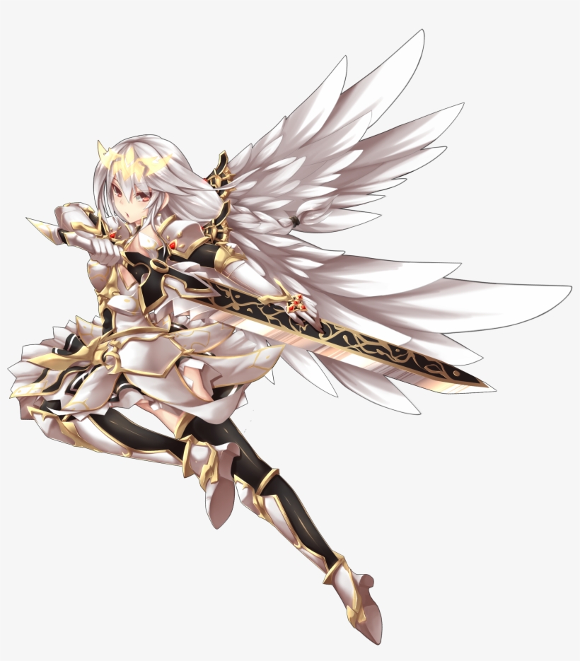 13486002 - >> - Elsword Elesis White Hair, transparent png