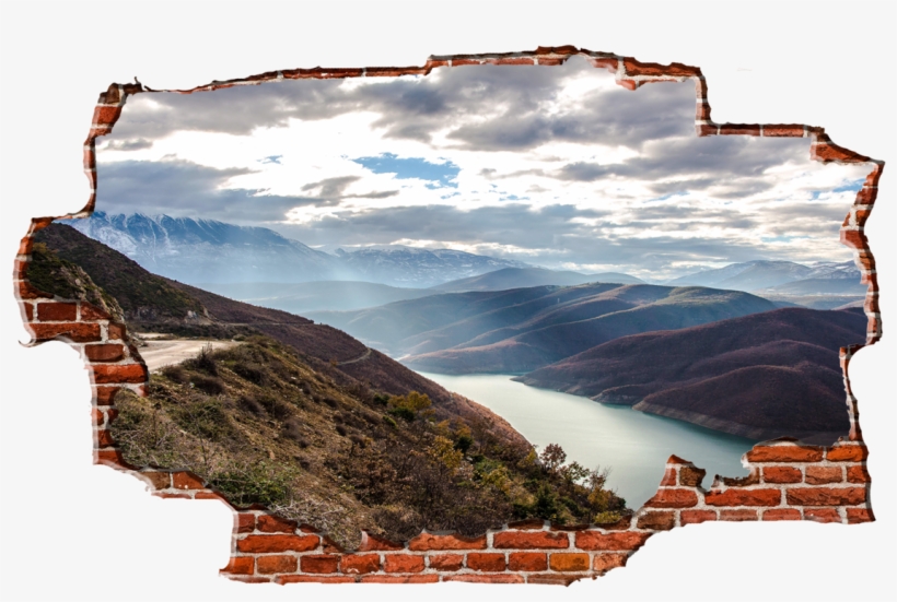 Zapwalls Decals River Hillside Moutains Breaking Wall - Mapping Mythologies Countercurrents In Eighteenth-century, transparent png