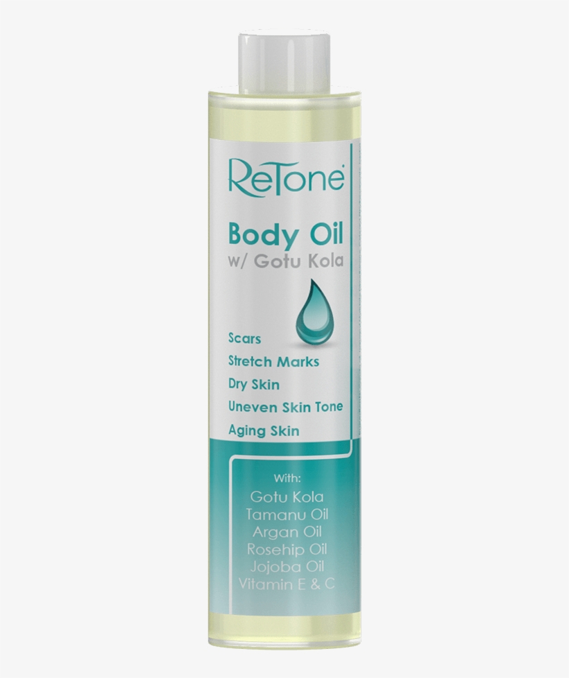 Retone Body Oil With Gotu Kola Treats Scars, Stretch - Oil, transparent png
